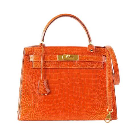 hermes orange kelly gilt|hermes kelly crocodile price.